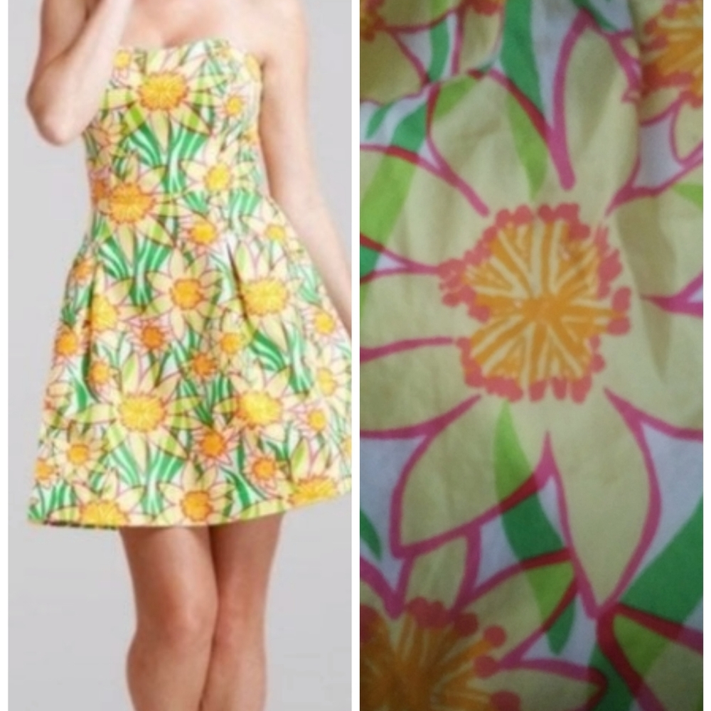 Lilly Pulitzer strapless dress sz 10